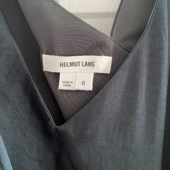 Helmut Lang Draped Goddess Dress in Dark Teal, size 6 - Picture 3 of 6